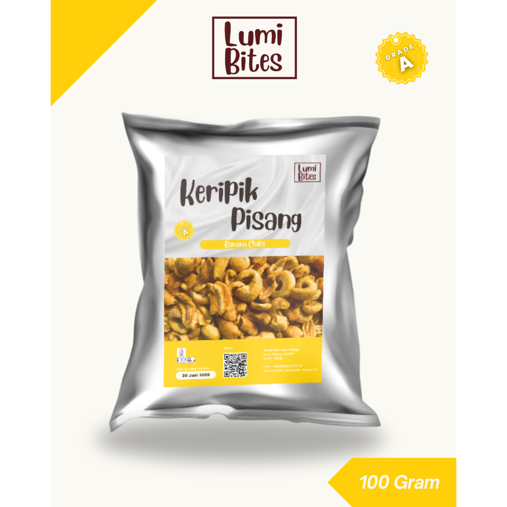 

KERIPIK BUAH PISANG RAMBAK PISANG 100GR GRADE A | LUMIBITES
