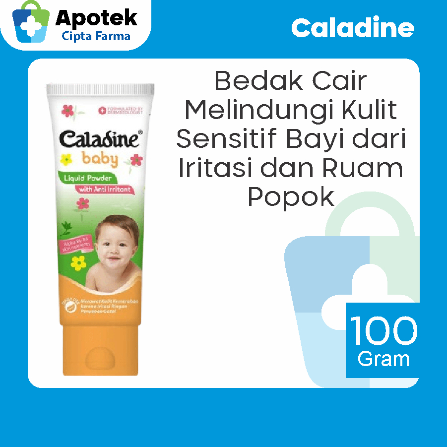 Caladine Baby Powder Liquid Vitamin B5 Aloe Vera Calamine Caladin Kaladin Cair untuk Gatal Alergi Ca