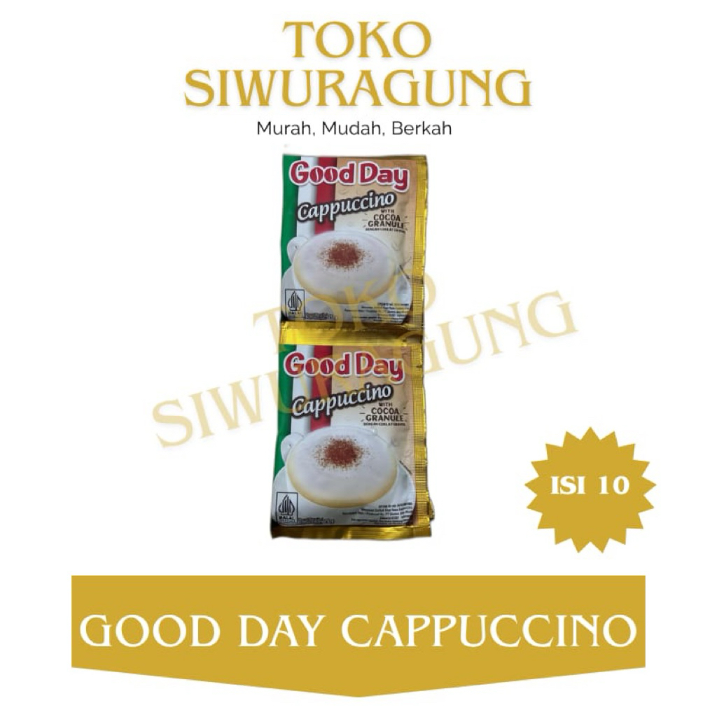 

KOPI GOOD DAY CAPPUCINO 1 RENCENG 10 SACHET 25 GR