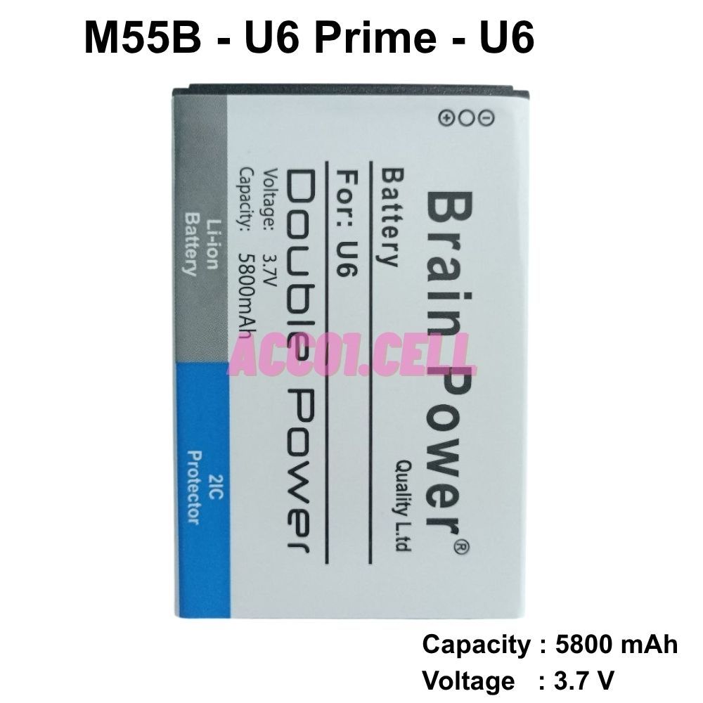 Baterai Evercoss Xtream 2 Pro - 1 Plus - M55B - U6 Prime - U6 Battery Double Ic Brain Power
