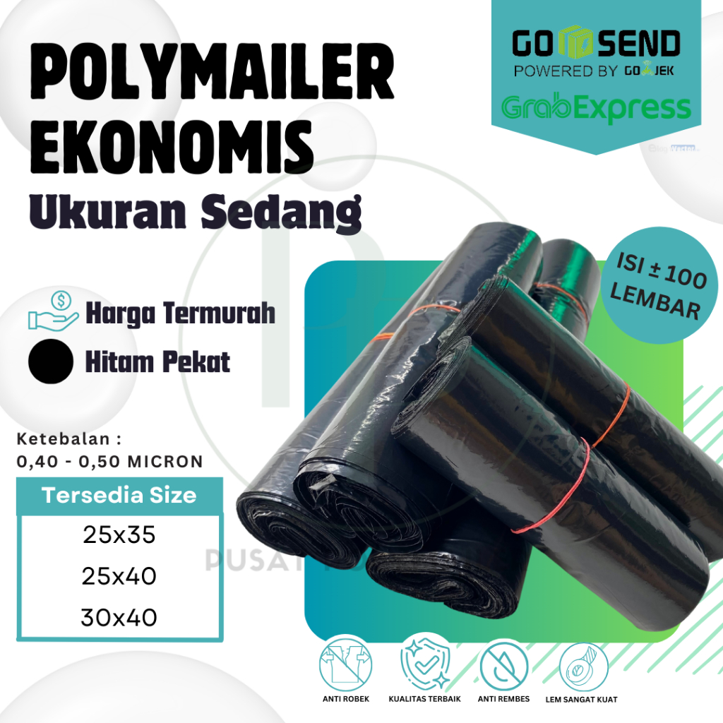 

Polymailer Ekonomis 100 Lembar – Uk Sedang 25x35 25x40 30x40 – Plastik Packing Murah Lem Kuat Tebal
