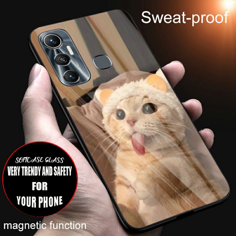 Softcase glass kaca terbaru GC14 For lnfinix Hot 11 Hot 11 Play Hot 12 hot 12 Play Hot 9 hot 9 Play 