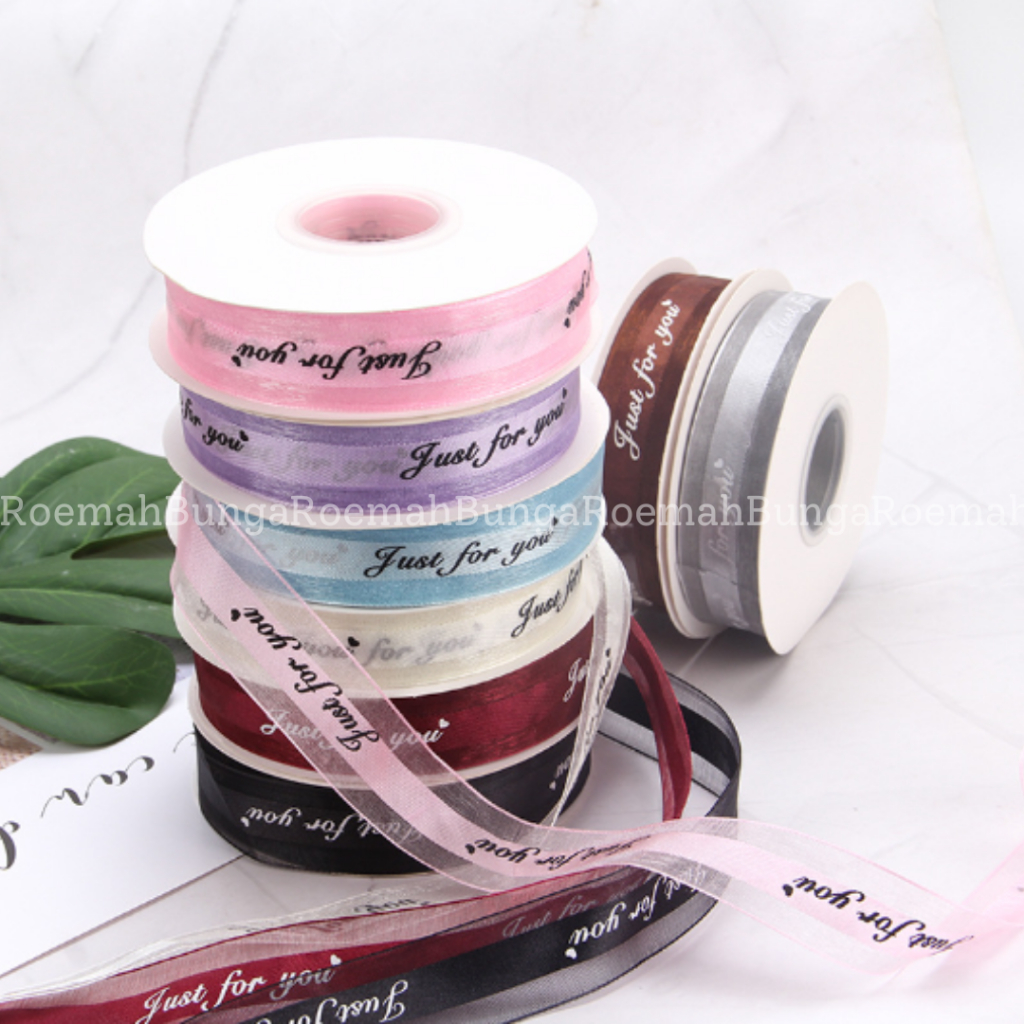 

[ROLL] Pita Just For You Organza Ribbon - Buket Bunga Hadiah RB012
