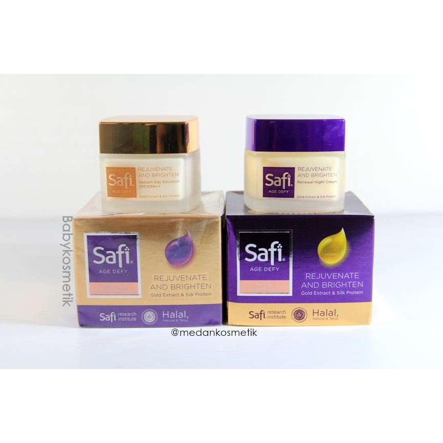 Cream Day Night Safi Age Defy Rejuvenate Brighten Krim Siang & Krim Malam