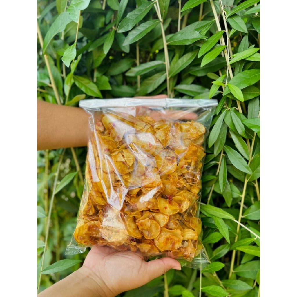

KERIPIK SINGKONG PEDAS MANIS 1/2 KG