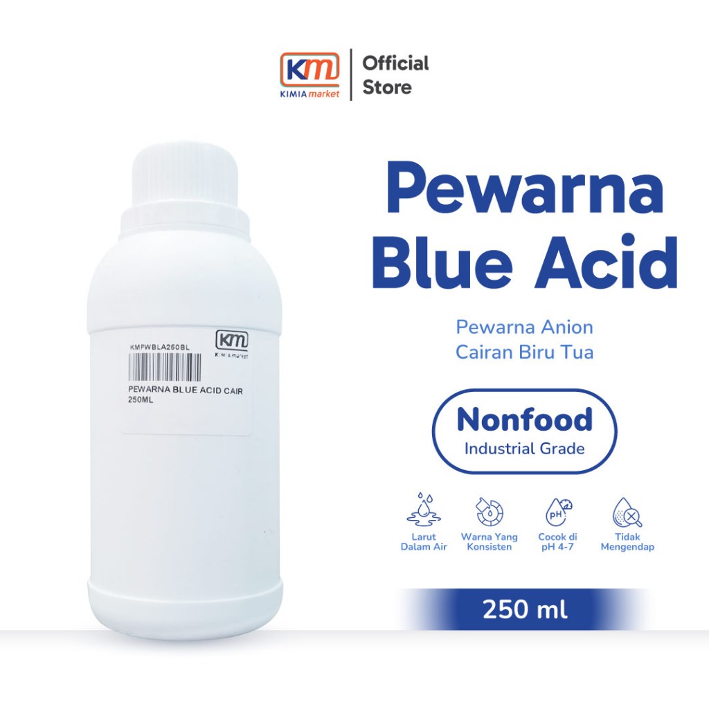 

Pewarna Blue Acid / Pewarna Asam / Pewarna Anion 250 ML / 1 Liter
