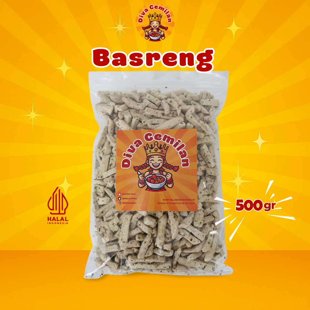 

500 gram Basreng Original Gurih Daun Jeruk renyah kriuk cemilan snack basreng kiloan