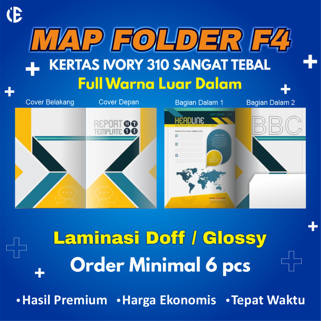 

Map Folder F4 Full Warna Luar dan Dalam, Tebal ivory 310, Free desain, Map Tebal F4