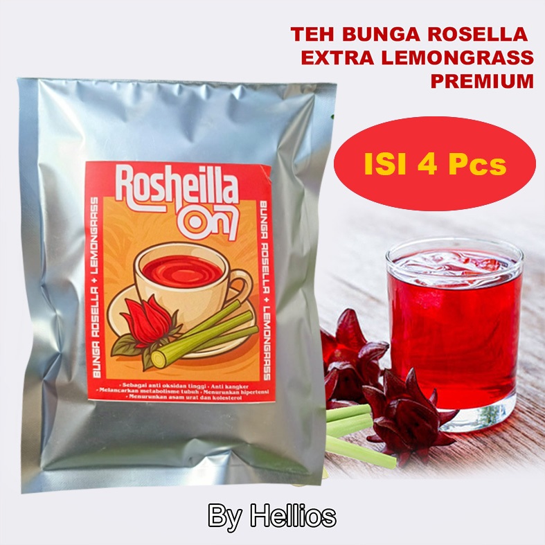 

ROSHEILLA ON 7 Teh Herbal Rosella extra sereh/serai - teh bunga rosella premium 40gr by Hellios