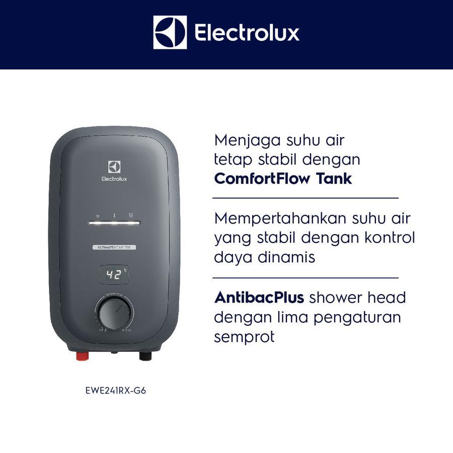 Electrolux EWE241RX-G6 Pemanas Air Instan Listrik 2400W Dark Grey
