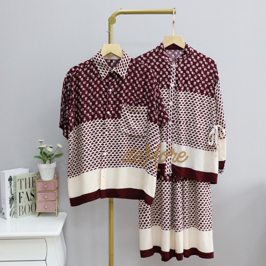 Baju Couple | One Set Rayon Premium | Baju Couple Suami Istri | Setelan Rayon Premium Terbaru | Demo