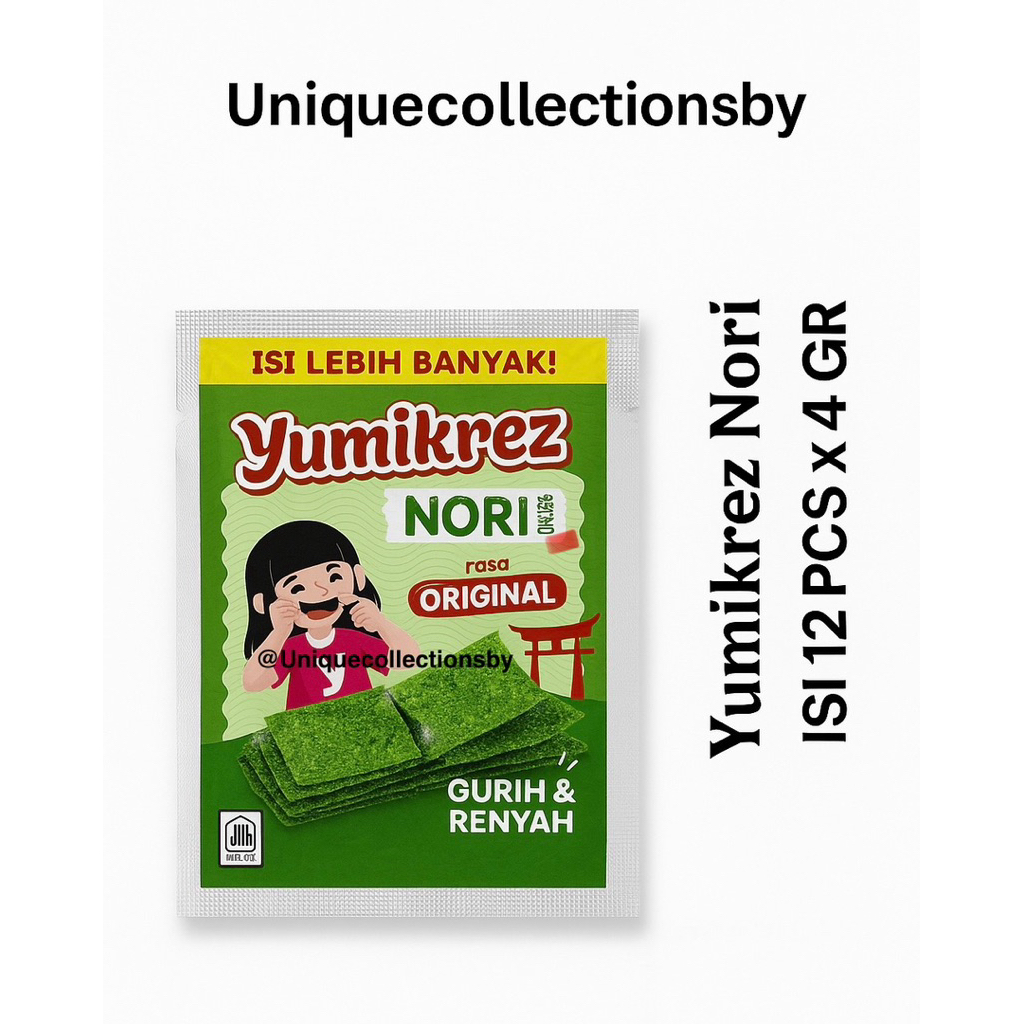 

Yumikrez - Nori Rumput laut Panggang 1 Box (12pcs x 4gr)