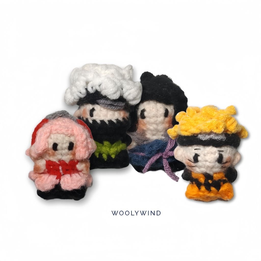 Amigurumi Naruto | Gantungan Kunci Karakter Naruto, Kakashi, Custom
