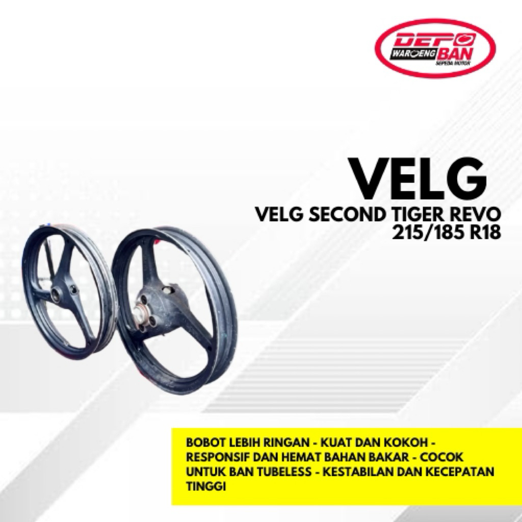 VELG SECOND TIGER REVO 215/185 R18 ( ORIGINAL & LAYAK JALAN )
