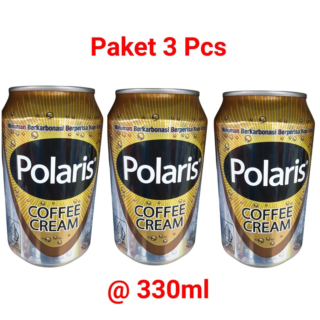 

Paket 3pcs Minuman Polaris Coffee Cream 330ml Can / Minuman Karrbonasi Rasa Kopi Krim