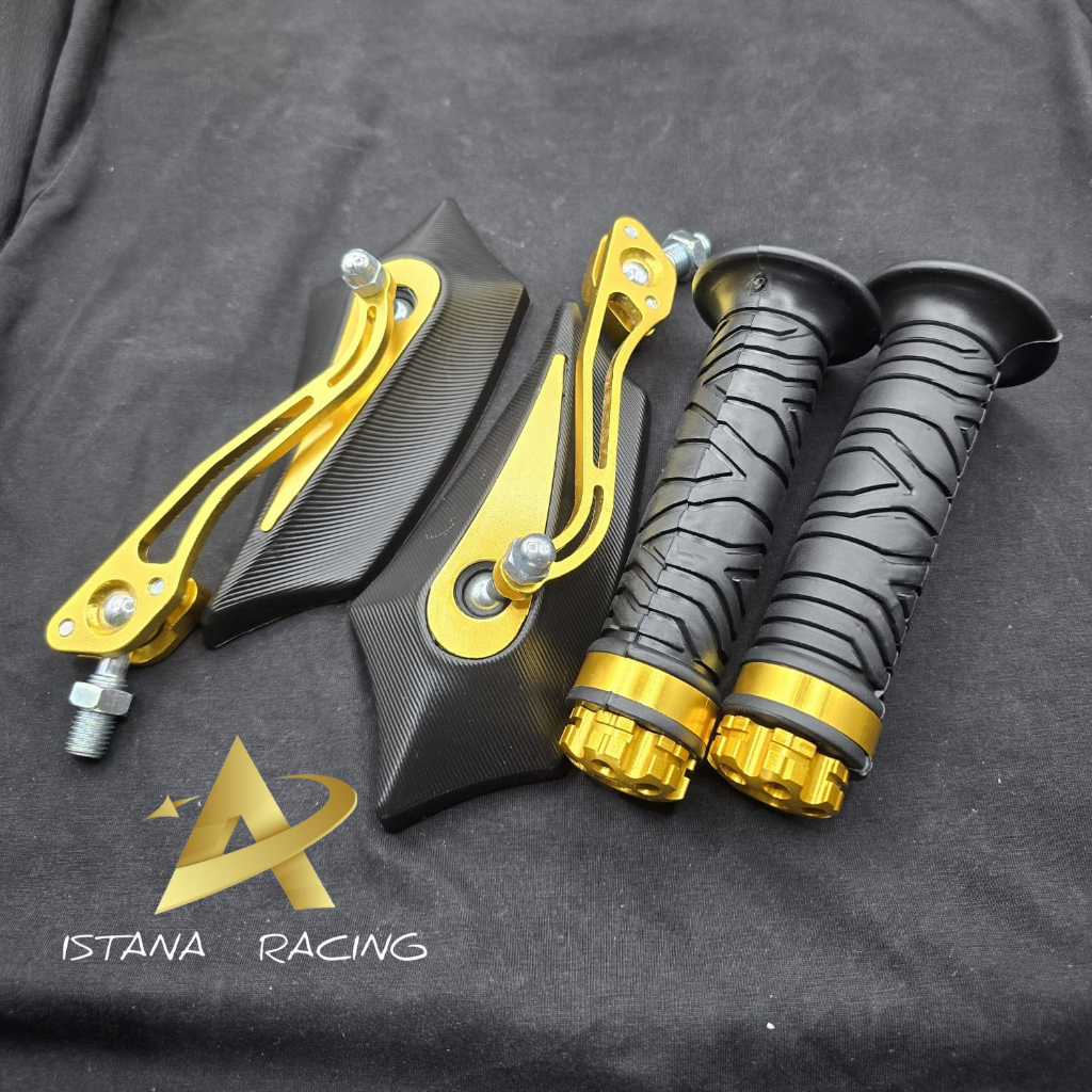 Promo Spion batman modifikasi motor + Grip Ring Universal Mio beat Vario Scoopy jupiter vixion sonic