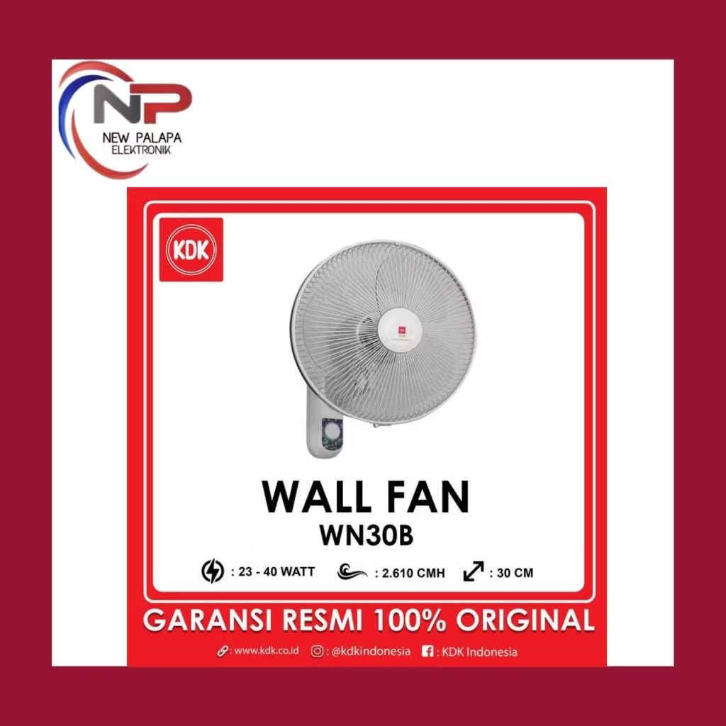 KDK WALL FAN 12 INCH WN-30B/ KIPAS ANGIN DINDING KDK / KIPAS ANGIN TEMBOK KDK 12"