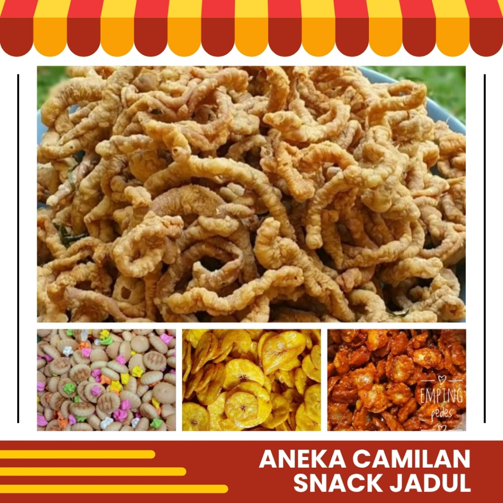 

Keripik Pisang Koin Manis Bulat Keripik Tempe Sagu Usus Ayam Gurih Renyah Emping Melinjo Pedas Manis