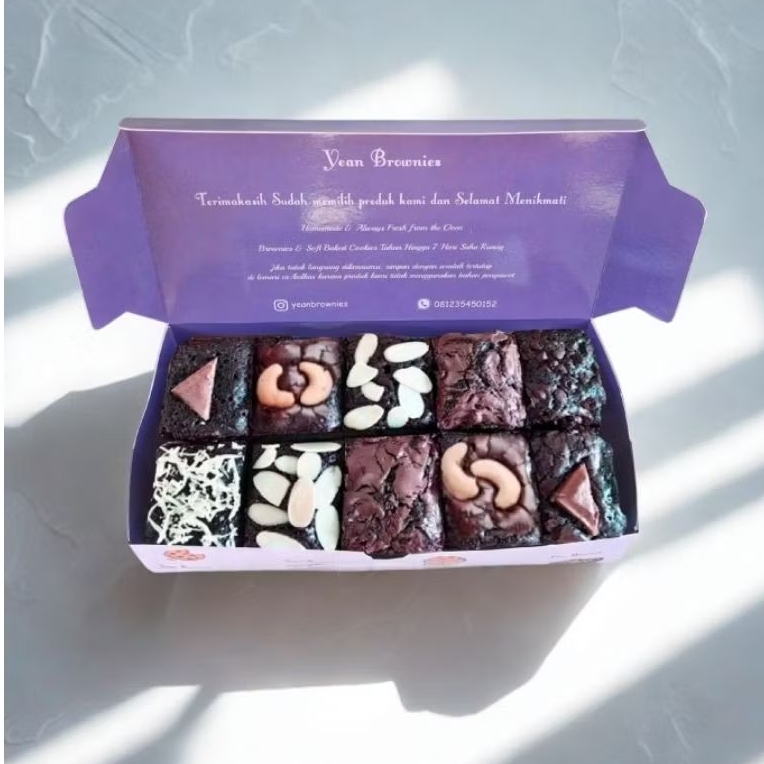 

fudgy brownies classic / brownies panggang Yean Brownies