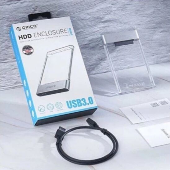 CASE ORICO HDD ENCLOSURE 3.0 TRANSPARANT
