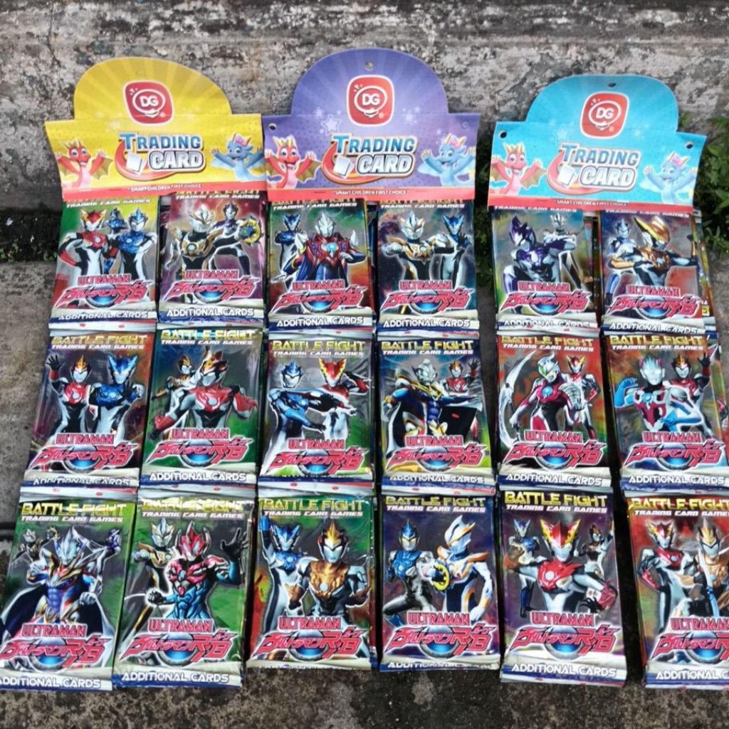 12 Sachet Mainan Kartu ULTRAMAN RB BRAINROT Tung Anomali Minecraft ML FF Onepiece Trading Card Game 