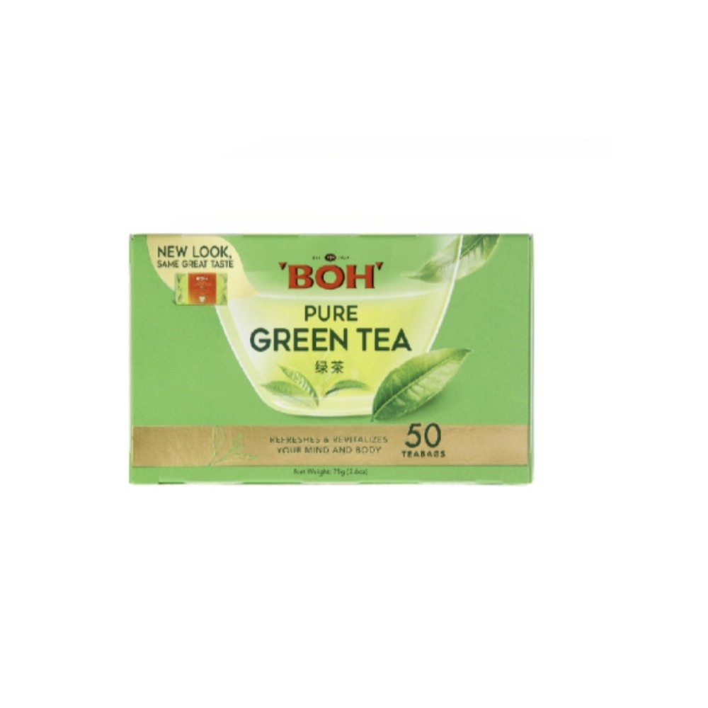 

Teh Boh pure / jasmine green tea teh hijau isi 50 teabags