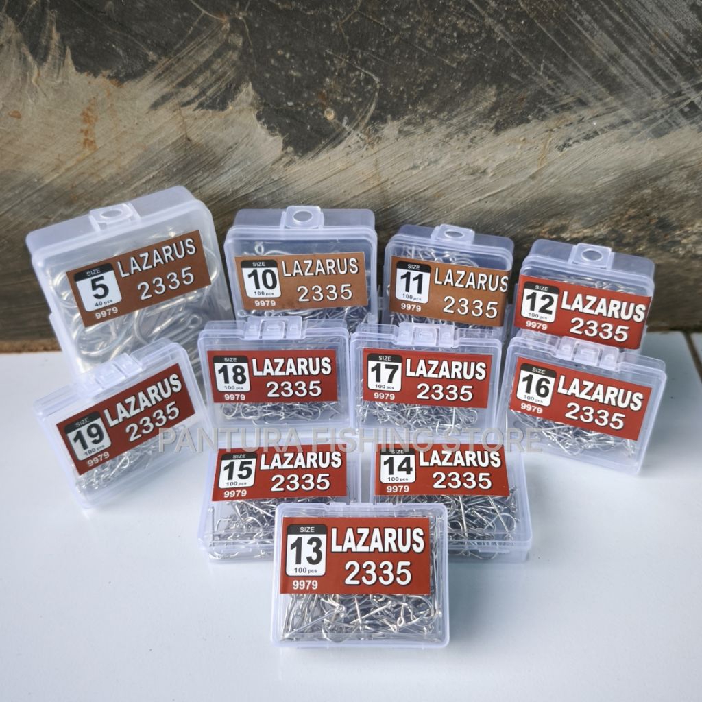 Mata Kail Pancing Lazarus Putih Leher Panjang Series 2335 | Kail Pancing Sabiki/Kotrekan Nelayan Bah