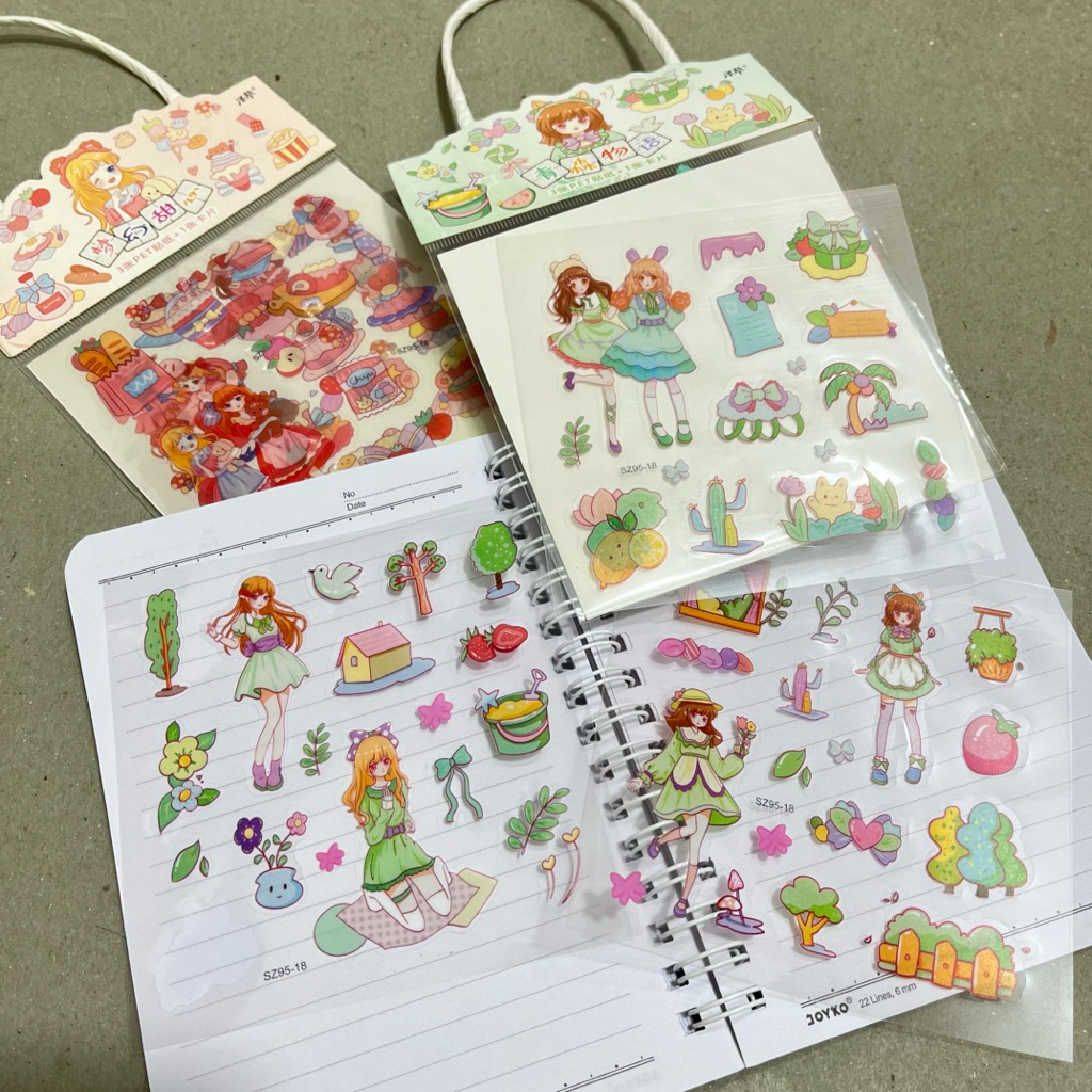 

Stiker bentuk tas / Stiker PET(plastik) / Stiker Peri