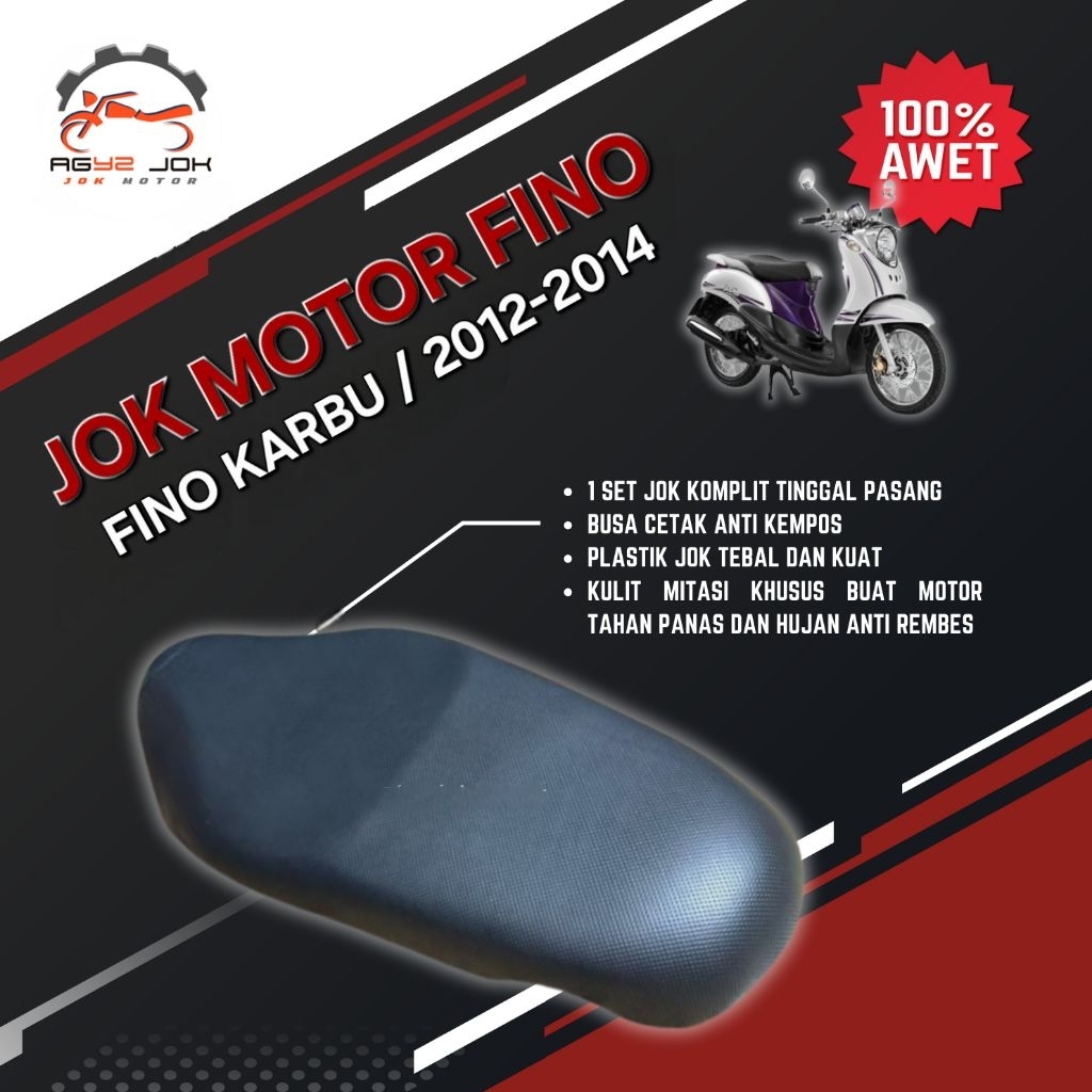 Jok motor fino karbu jok yamaha fino lama 2012-2014