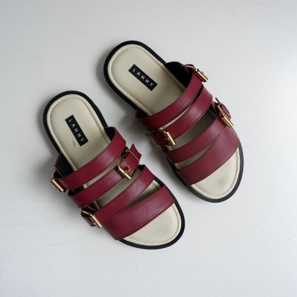 Lanny - Adeline Series Sandal Wanita (Maroon)