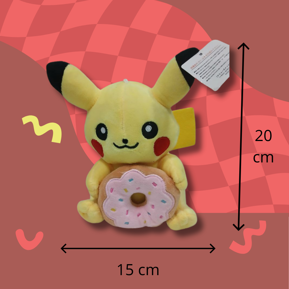 PikaDonut Buddy – Boneka Pikachu Pegang Donat Gemoy 20 cm