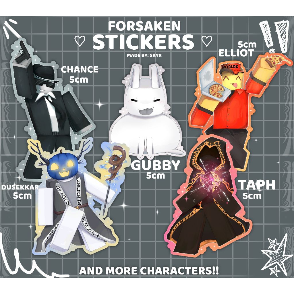 

Forsaken fanmerch - sticker karakter forsaken