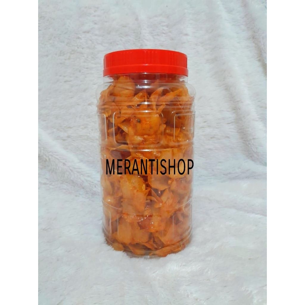 

Keripik Ubi Parut Pedas Manis Toples / Kerupuk Ubi Parut Khas Selatpanjang
