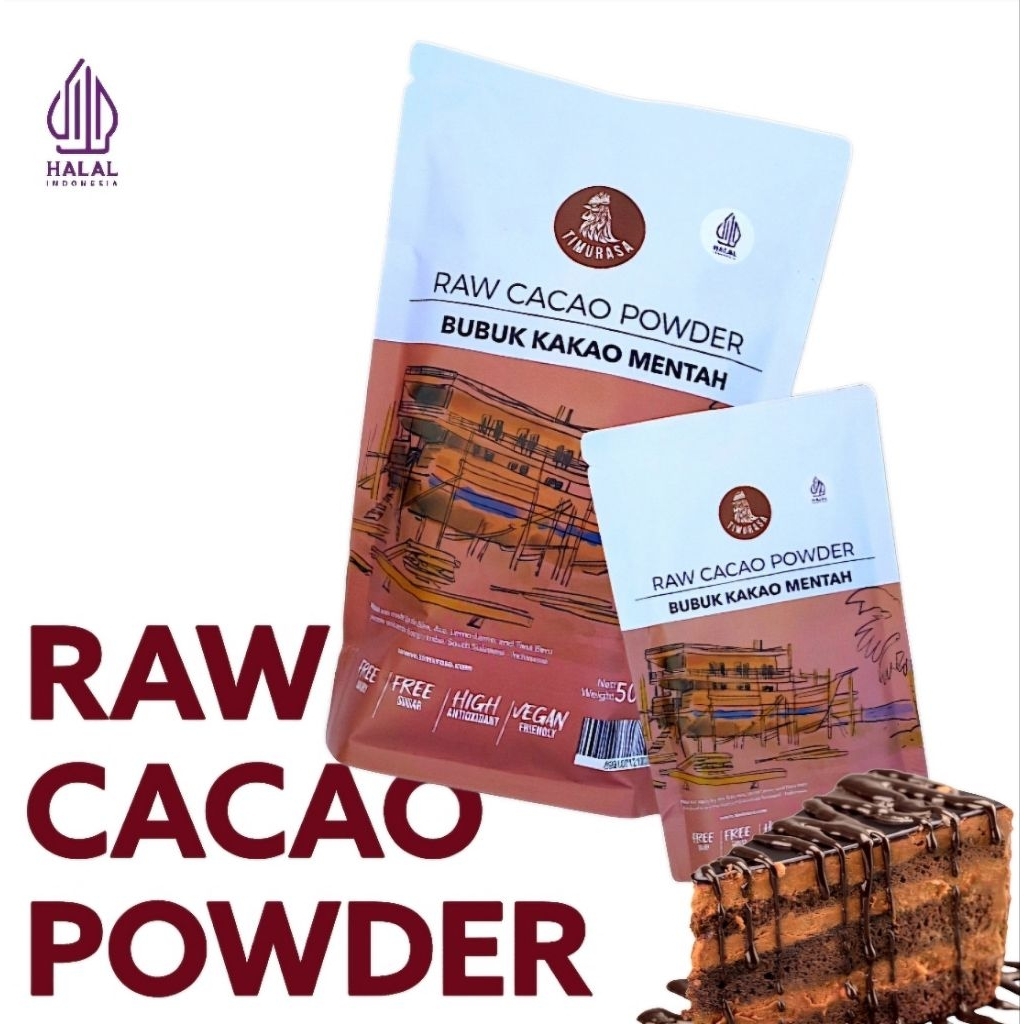 

Bubuk COKELAT KAKAO MENTAH - 500gr | Timurasa RAW CACAO Powder Coklat Bubuk