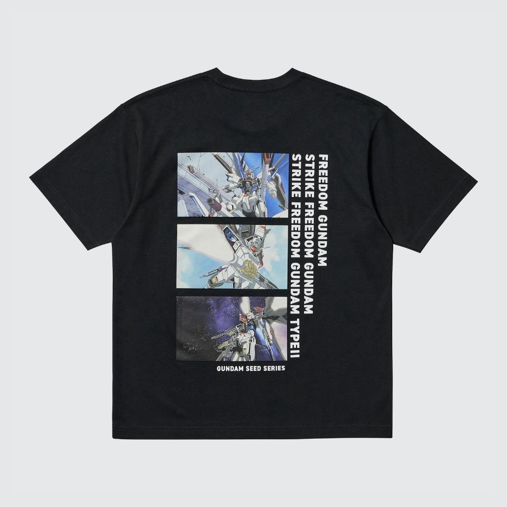 Tshirt Uniqlo x Gundam 03 | Mobile Suit Gundam 45th Anniversary UT Gundam Kaos Lengan Pendek - Hitam