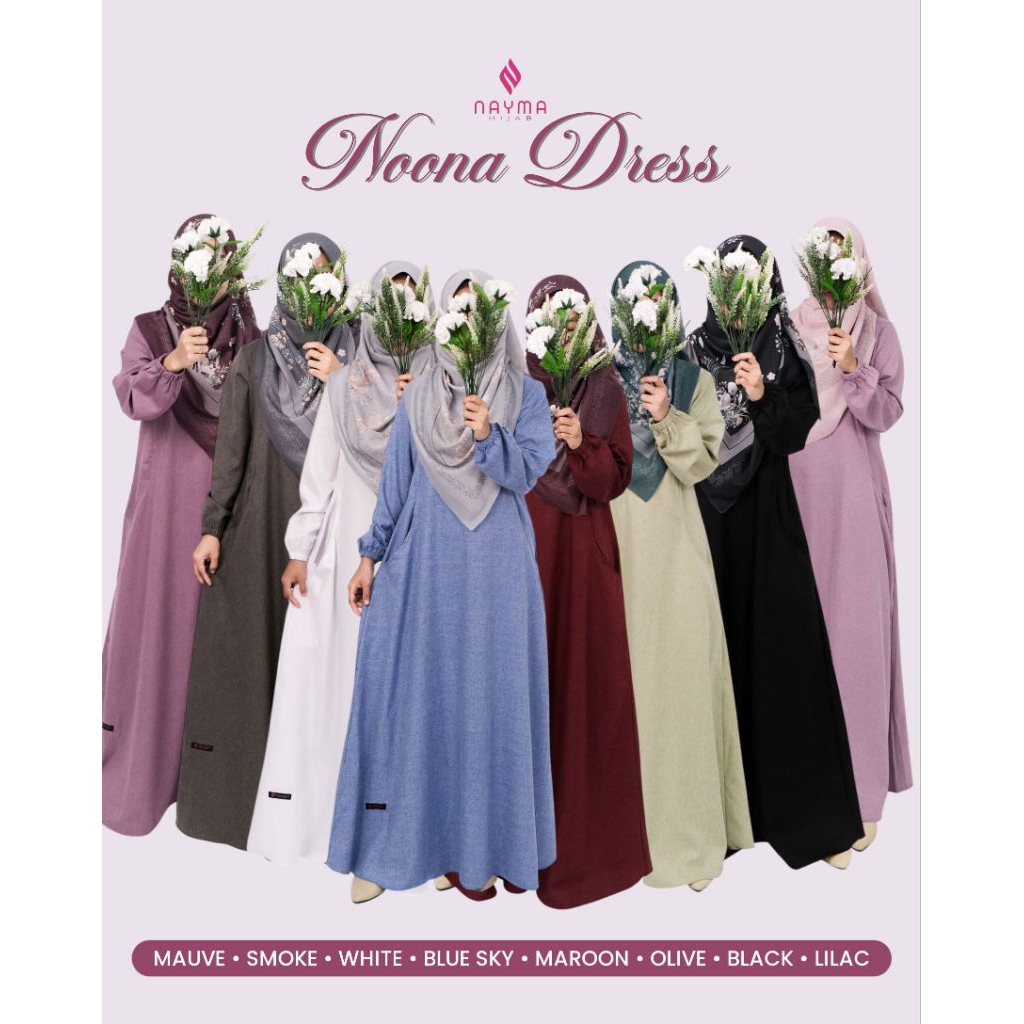 Gamis Polos Bahan Cotton Madinah Hight Quality - Noona Dress Batch 2 By NaymaHijab