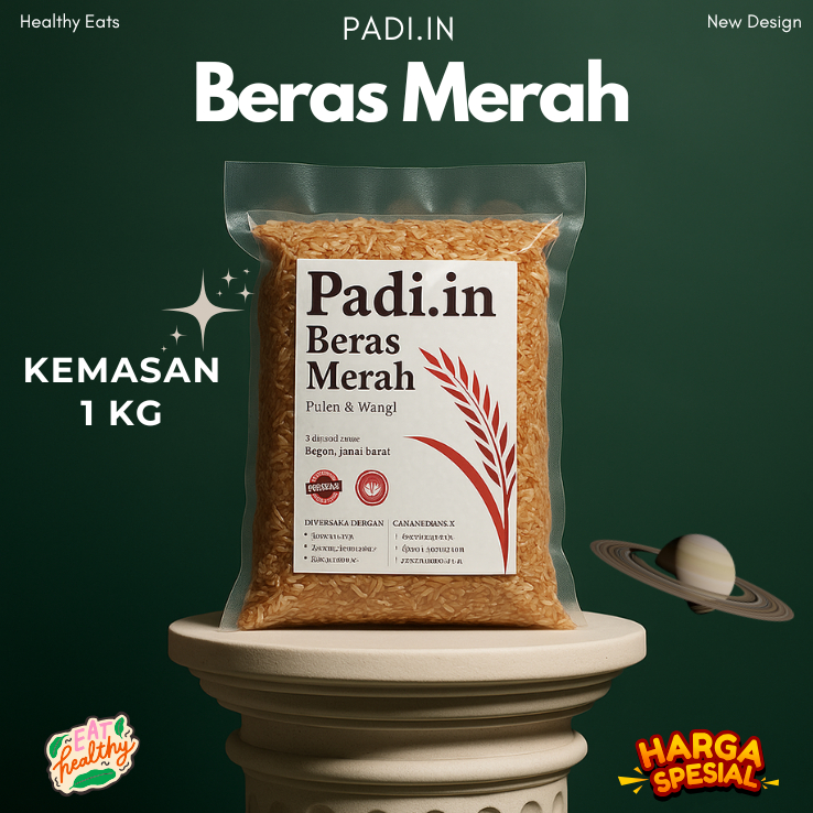 

PADI.IN BERAS MERAH 1 KG PULEN PANDAN WANGI ENAK DIET