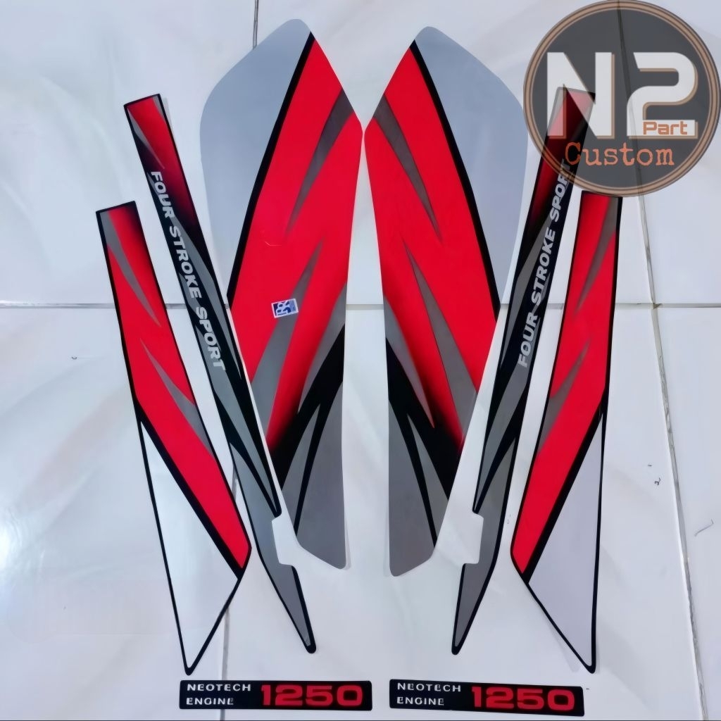Striping Honda GL Max tahun 1996 silver merah Stiker gl max neo tech standar motor berkualitas