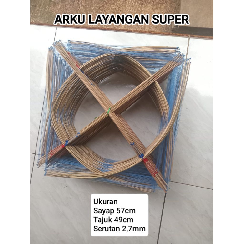Arku layangan Sukhoi Super Lilitan / Rancangan layangan Sukhoi 100 pcs