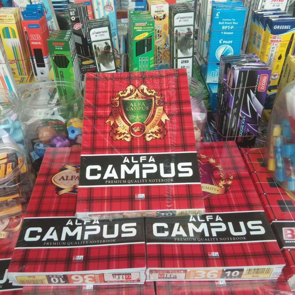 

Buku Tulis [10pcs] BOXY ALFA 36 Lembar / Buku Tulis Alfa Campus 36 Boxy ( 1Pack )