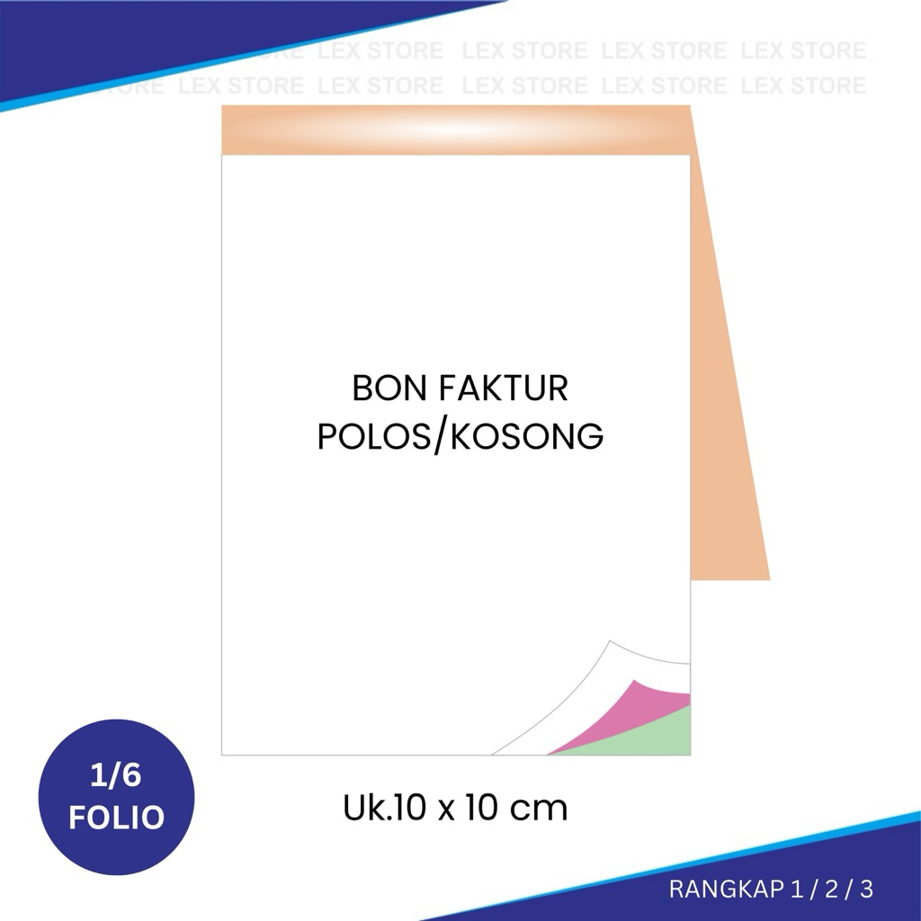 

NOTA Polos kosong 1/6 folio kertas NCR carbonles tembus untuk catatan dll