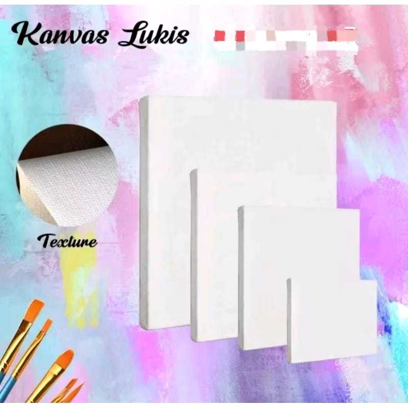

KANVAS 50X50 / KANVAS LUKIS 50x50 / CANVAS LUKIS HALUS / STRETCHED / KANVAS PUTIH
