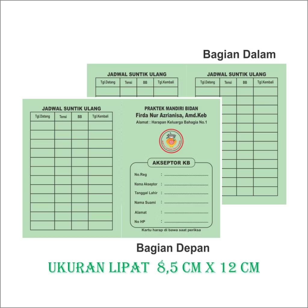 

Kartu Akseptor Lipat BC WARNA ( isi 10 pcs )