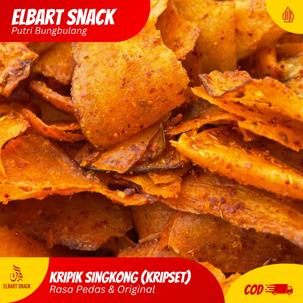 

Kripset – Keripik Singkong Super Pedas Gurih, Tantang Lidahmu! Mulai 200g, 500g, dan 1Kg