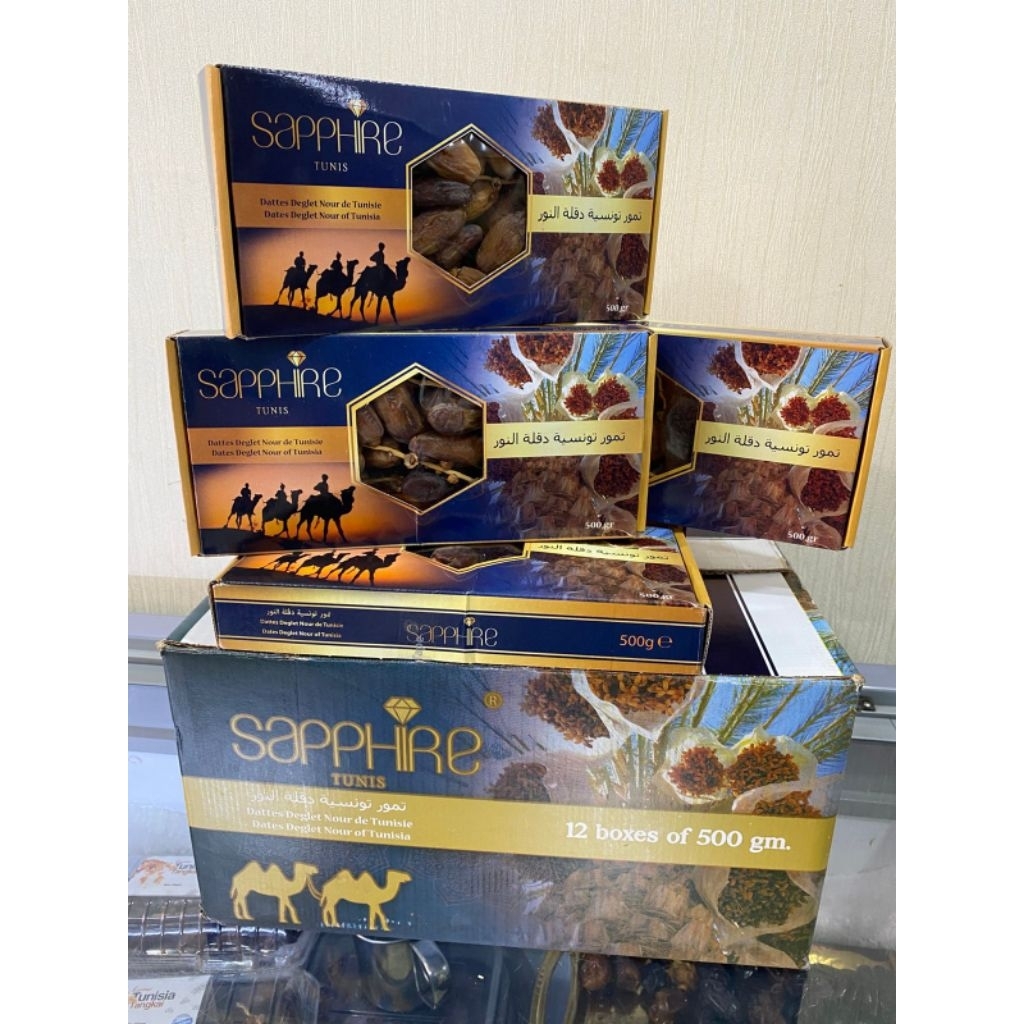 

Kurma Tunisia Sapphire 500gr | Kurma Deglet Nour Premium | Manis Lembut | Kurma Asli Tunisia | Kurma Untuk Buka Puasa & Camilan Sehat