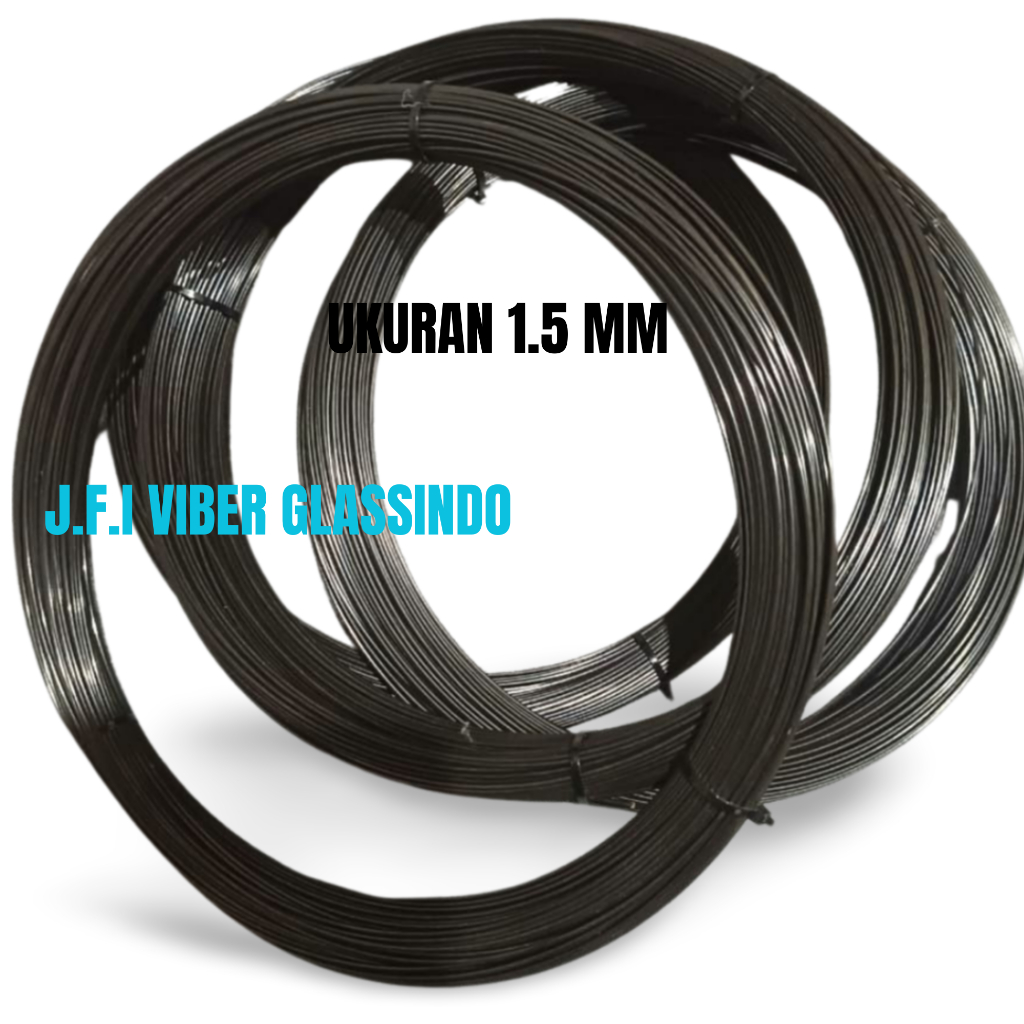 Jeruji Fiber Hitam Glossy untuk Sangkar Burung Tersedia Berbagai Ukuran dan Panjang Rol