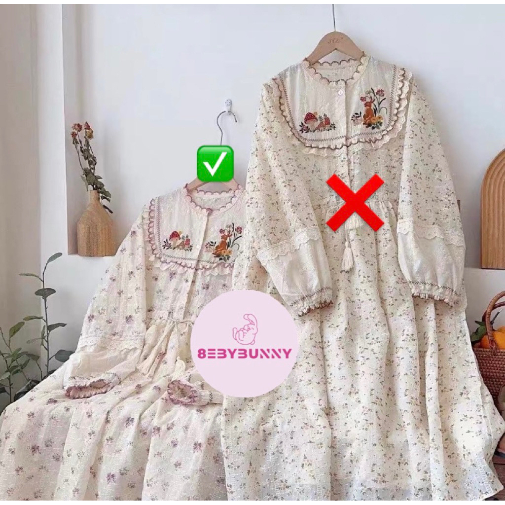 ReadyStock - Premium Dress JYZI Lace KatBor KatBol Purple coquette Korean Vintage