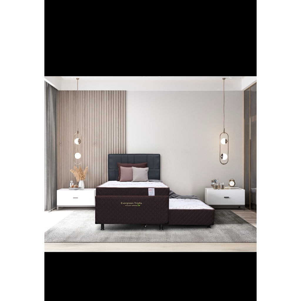Springbed central sorong /kasur atas bawah evergreen triela pocket