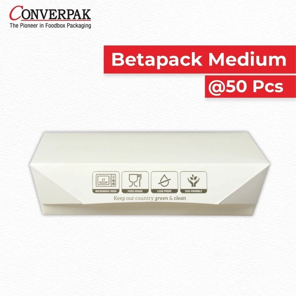 Paper Lunch Box Betapack Medium/Food Grade/Eco-Friendly