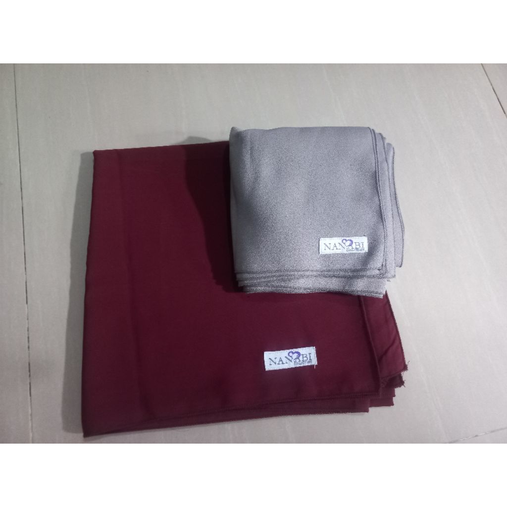 hijab maroon dan abu nanabi collection